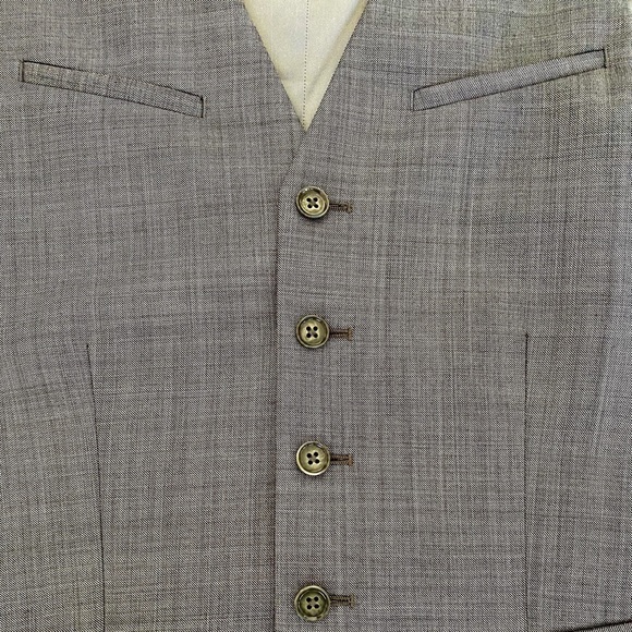 Express Slim Suit Vest Wool Blend - Picture 3 of 5